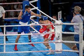 Paris 2024 - Cuba's Alvarez Beats France’s Oumiha In The Men's 63.5kg Final