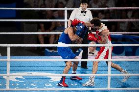 Paris 2024 - Cuba's Alvarez Beats France’s Oumiha In The Men's 63.5kg Final