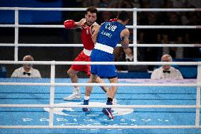 Paris 2024 - Cuba's Alvarez Beats France’s Oumiha In The Men's 63.5kg Final