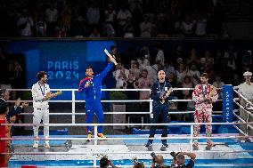 Paris 2024 - Cuba's Alvarez Beats France’s Oumiha In The Men's 63.5kg Final