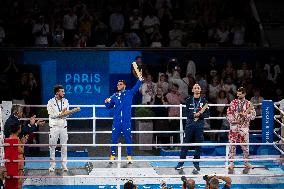 Paris 2024 - Cuba's Alvarez Beats France’s Oumiha In The Men's 63.5kg Final