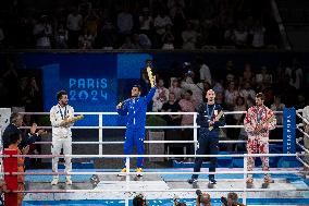 Paris 2024 - Cuba's Alvarez Beats France’s Oumiha In The Men's 63.5kg Final