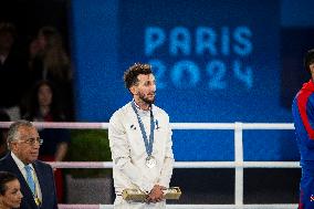 Paris 2024 - Cuba's Alvarez Beats France’s Oumiha In The Men's 63.5kg Final