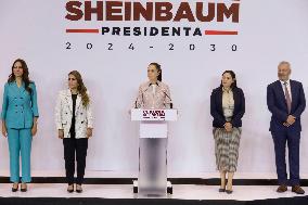 Claudia Sheinbaum, Mexico's Virtual President-elect, Meets With Governors Of The West Region