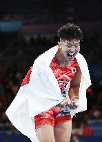 Paris 2024 - Japan’s Kusaka Nao Takes Gold In The Men's Greco-Roman 77kg