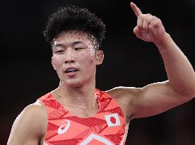 Paris 2024 - Japan’s Kusaka Nao Takes Gold In The Men's Greco-Roman 77kg