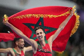 Paris 2024 - Morocco’s El Bakkali Takes Gold In Men's 3000m Steeplechase