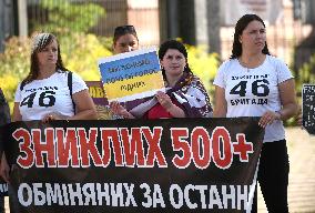 Activists rally in support of Ukrainian POWs outside Russian Embassy in Kyiv