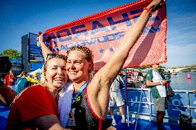 Paris 2024 - Women's 10km Marathon Swim - Sharon van Rouwendaal Wins Gold