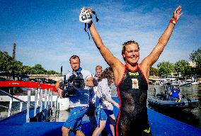 Paris 2024 - Women's 10km Marathon Swim - Sharon van Rouwendaal Wins Gold