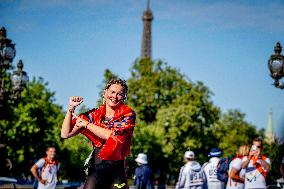 Paris 2024 - Women's 10km Marathon Swim - Sharon van Rouwendaal Wins Gold