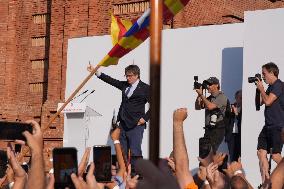 Catalan Separatist Puigdemont Returns To Barcelona