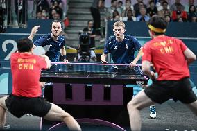 Paris 2024 - Men's Table Tennis Doubles - France v China