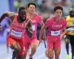 (PARIS2024) FRANCE-PARIS-OLY-ATHLETICS-4X100M RELAY-MEN