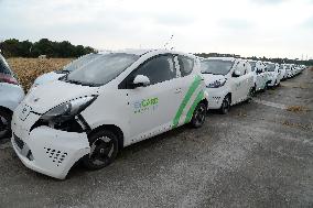 Abandoned Electric Sharing Cars