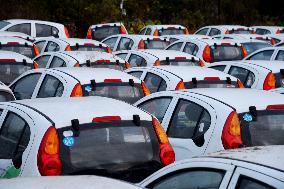 Abandoned Electric Sharing Cars