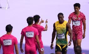 (PARIS2024) FRANCE-PARIS-OLY-ATHLETICS-4X100M RELAY-MEN