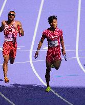 (PARIS2024) FRANCE-PARIS-OLY-ATHLETICS-4X100M RELAY-MEN