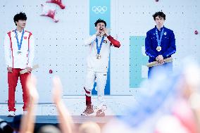 Paris 2024 - Climbing Men’s Speed - Veddriq Leonardo Wins Gold