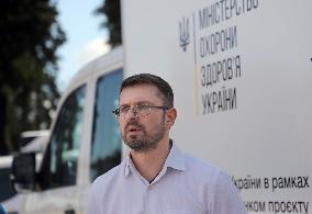 Transfer of 16 refrigerator trucks to transport vaccines in Kyiv