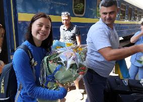 Ukrainian diver Sofiia Lyskun returns from Paris 2024 Olympics