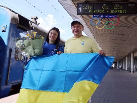 Ukrainian diver Sofiia Lyskun returns from Paris 2024 Olympics