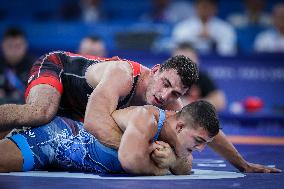 Semen Sergeevich NOVIKOV Of Bulgaria Against David LOSONCZI Of Hungary - WRESTLING - MEN'S GRECO-ROMAN 87KG SEMIFINAL MATCH 147