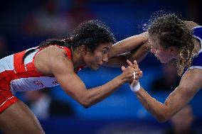 Lucia Yamileth YEPEZ GUZMAN Of Ecuador Against Annika WENDLE Of Germany - WRESTLING - WOMEN'S FREESTYLE 53KG SEMIFINAL MATCH 148