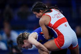 Lucia Yamileth YEPEZ GUZMAN Of Ecuador Against Annika WENDLE Of Germany - WRESTLING - WOMEN'S FREESTYLE 53KG SEMIFINAL MATCH 148