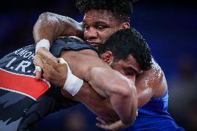 Alireza MOHMADIPIANI Of Iran Against Zhan BELENIUK Of Ukraine At WRESTLING - MEN'S GRECO-ROMAN 87KG SEMIFINAL MATCH 146