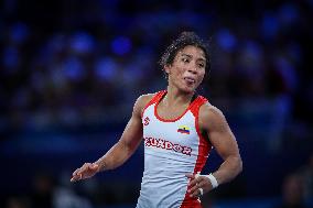 Lucia Yamileth YEPEZ GUZMAN Of Ecuador Against Annika WENDLE Of Germany - WRESTLING - WOMEN'S FREESTYLE 53KG SEMIFINAL MATCH 148