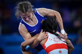 Lucia Yamileth YEPEZ GUZMAN Of Ecuador Against Annika WENDLE Of Germany - WRESTLING - WOMEN'S FREESTYLE 53KG SEMIFINAL MATCH 148