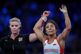 Lucia Yamileth YEPEZ GUZMAN Of Ecuador Against Annika WENDLE Of Germany - WRESTLING - WOMEN'S FREESTYLE 53KG SEMIFINAL MATCH 148