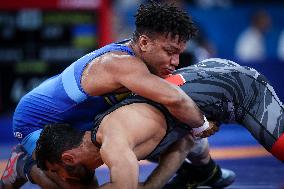 Alireza MOHMADIPIANI Of Iran Against Zhan BELENIUK Of Ukraine At WRESTLING - MEN'S GRECO-ROMAN 87KG SEMIFINAL MATCH 146