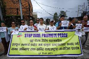 Right Activists In Nepal Demand For UN 's Intervention To Stop Conflict In Middle-East