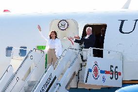 Kamala Harris Tim Walz US Presidential Campaign Rally in Michigan