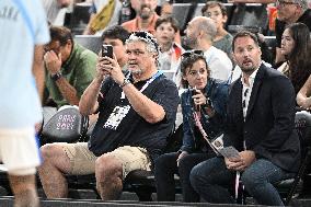 Paris 2024 - David Douillet At Men's Basketball France v Germany