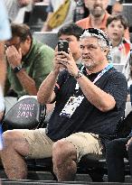 Paris 2024 - David Douillet At Men's Basketball France v Germany