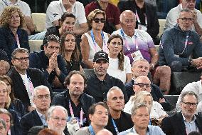 Paris 2024 - Estanguet, Manaudou At Men's Basketball France v Germany