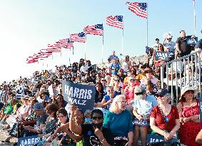 Kamala Harris Tim Walz US Presidential Campaign Rally in Michigan