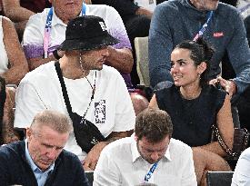 Paris 2024 - Florent Manaudou At Men's Basketball France v Germany