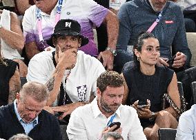 Paris 2024 - Florent Manaudou At Men's Basketball France v Germany