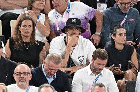 Paris 2024 - Florent Manaudou At Men's Basketball France v Germany