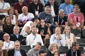 Paris 2024 - Florent Manaudou At Men's Basketball France v Germany