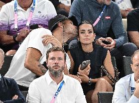 Paris 2024 - Florent Manaudou At Men's Basketball France v Germany