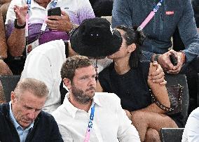 Paris 2024 - Florent Manaudou At Men's Basketball France v Germany