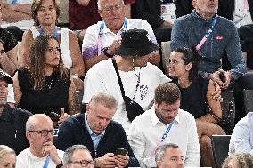 Paris 2024 - Florent Manaudou At Men's Basketball France v Germany