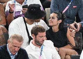 Paris 2024 - Florent Manaudou At Men's Basketball France v Germany