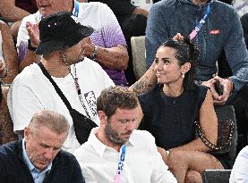 Paris 2024 - Florent Manaudou At Men's Basketball France v Germany