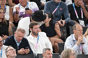 Paris 2024 - Florent Manaudou At Men's Basketball France v Germany